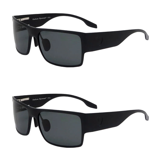 Raider TAC Black / Polarized - 2 Pack / RUGGED PROTECTION / MADE IN THE USA