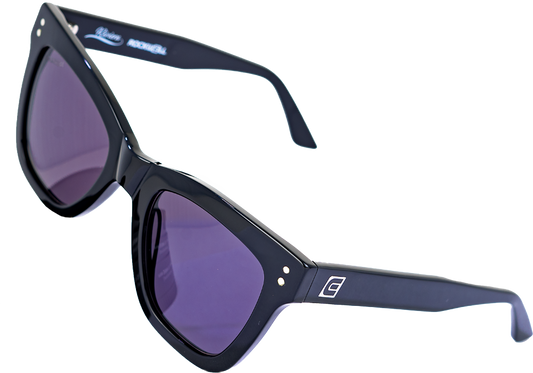 Riviera (Black/Black) / Italian Artistry and Timeless Sophistication / Elegant Style / High-Quality Acetate Frame