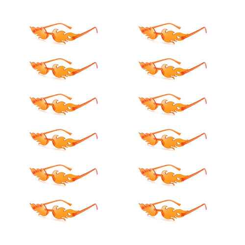 12 PCS  Flame Shaped Sunglasses