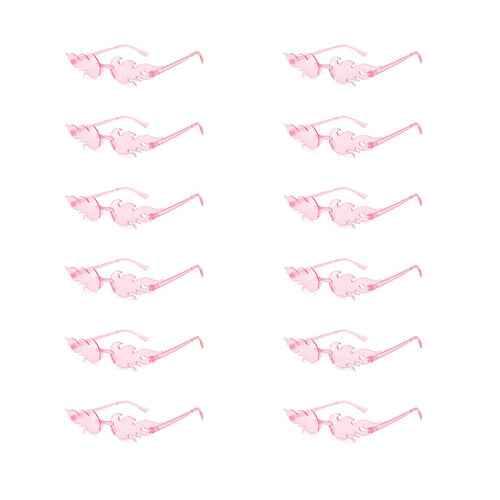 12 PCS  Flame Shaped Sunglasses