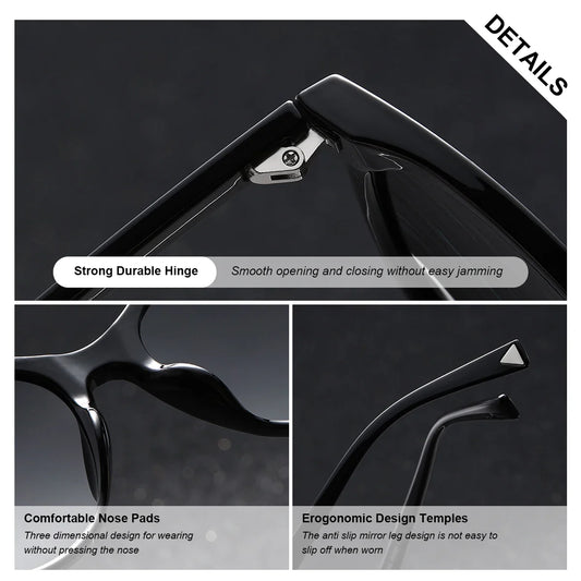 BARCUR Women’s Transparent Fashionable Cat Eye Sunglasses – Polarized UV400 Gradient Lenses for Summer Travel Party & Vacation – Comfortable Durable Best Gift Idea