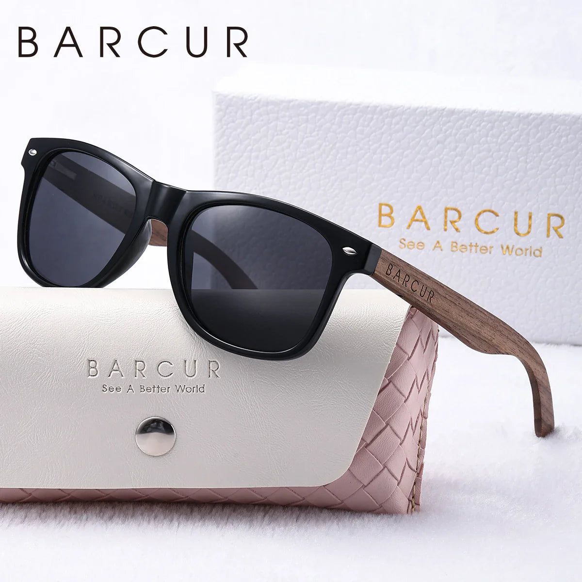 Natural Wood Polarized / PC / Oval Women’s Sunglasses / UVA/UVB Protection