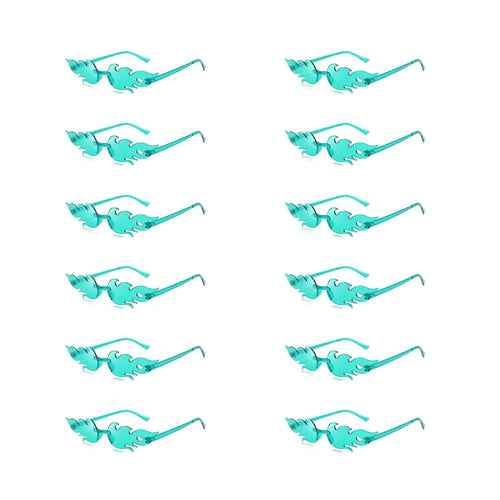 12 PCS  Flame Shaped Sunglasses