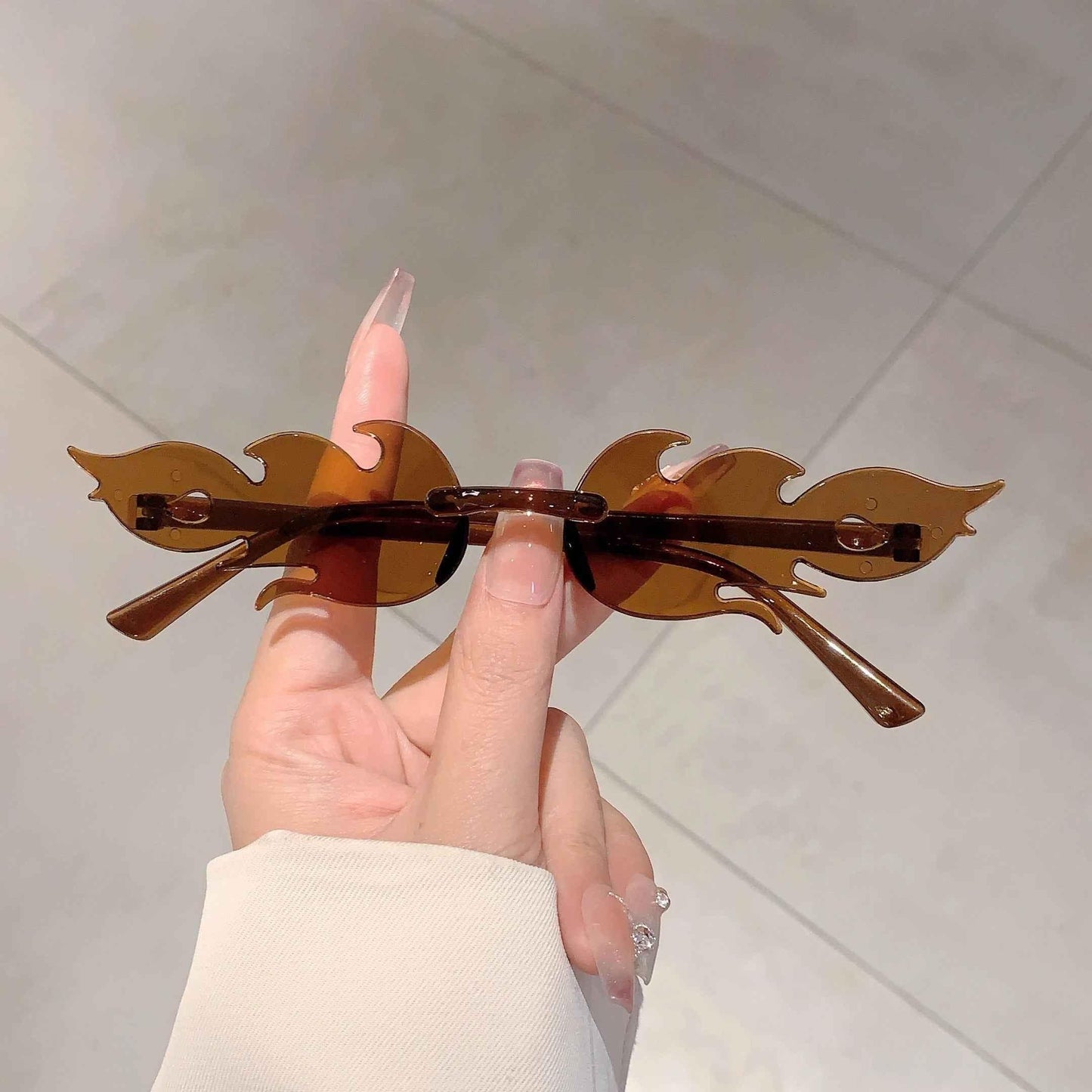 12 PCS  Flame Shaped Sunglasses