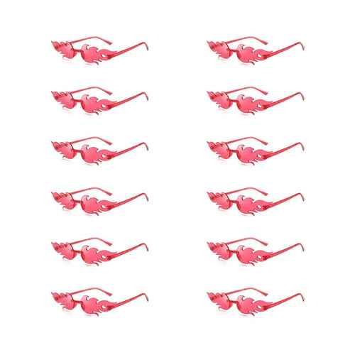 12 PCS  Flame Shaped Sunglasses