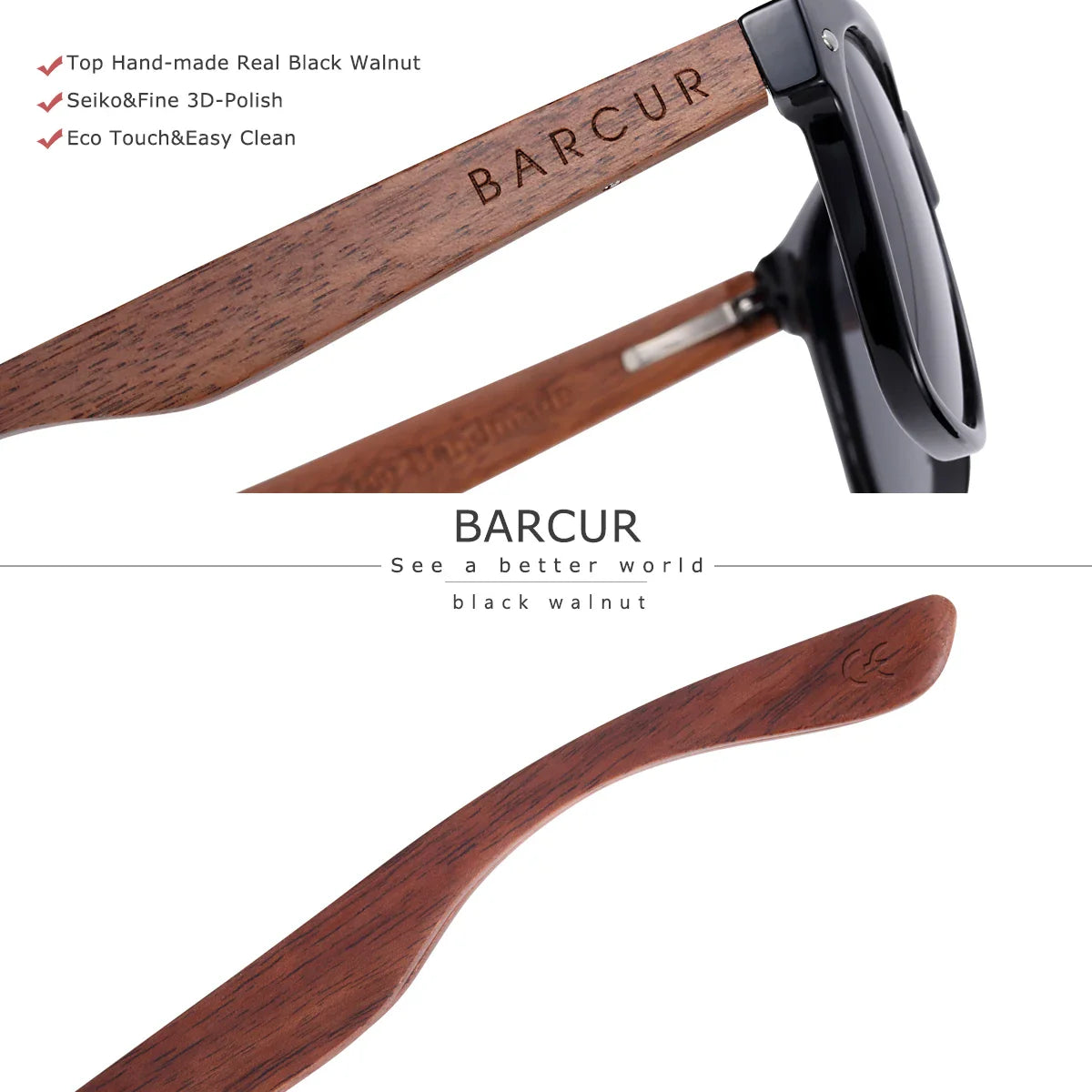Natural Wood Polarized / PC / Oval Women’s Sunglasses / UVA/UVB Protection