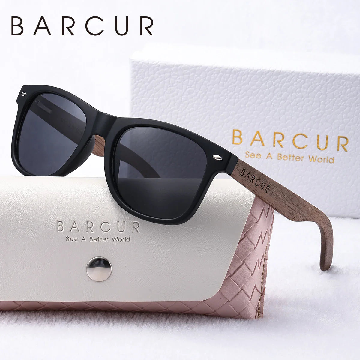 Natural Wood Polarized / PC / Oval Women’s Sunglasses / UVA/UVB Protection
