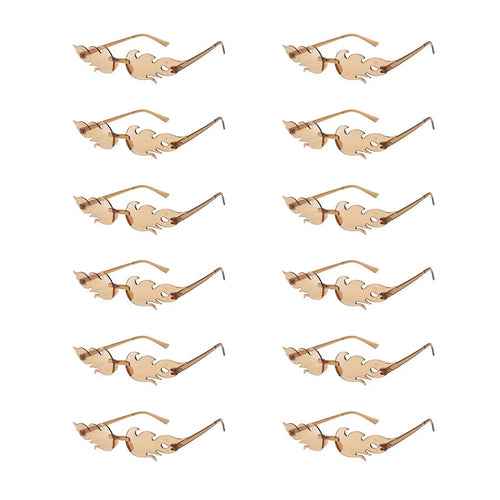 12 PCS  Flame Shaped Sunglasses