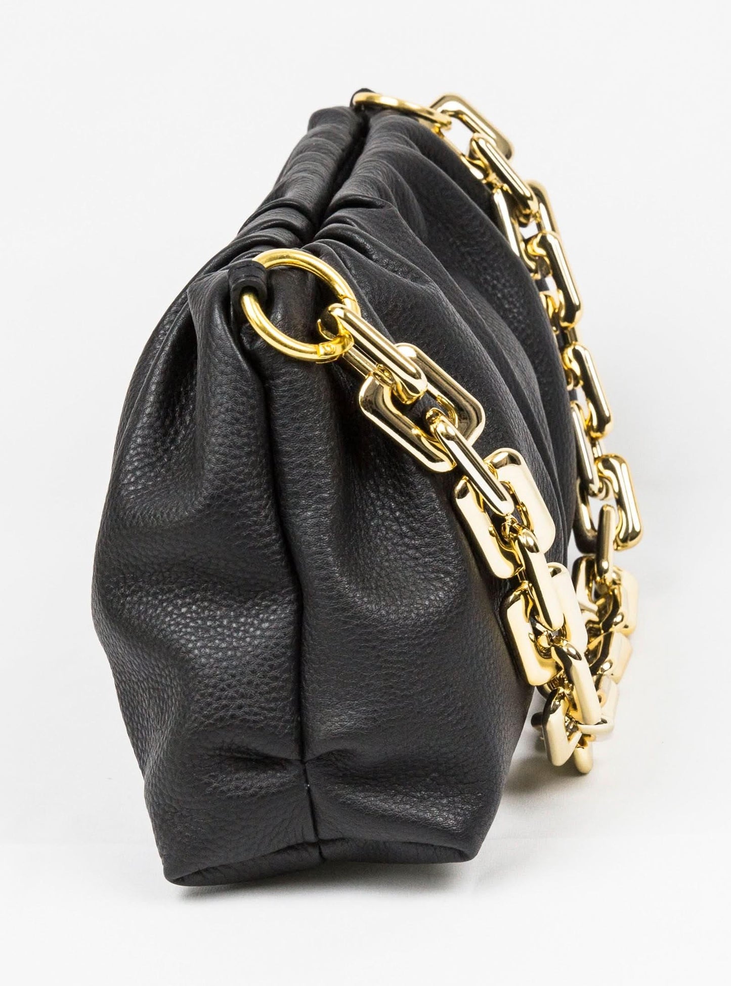 Leather Bag, Clutch Bag with Chain - MiamiLeathers