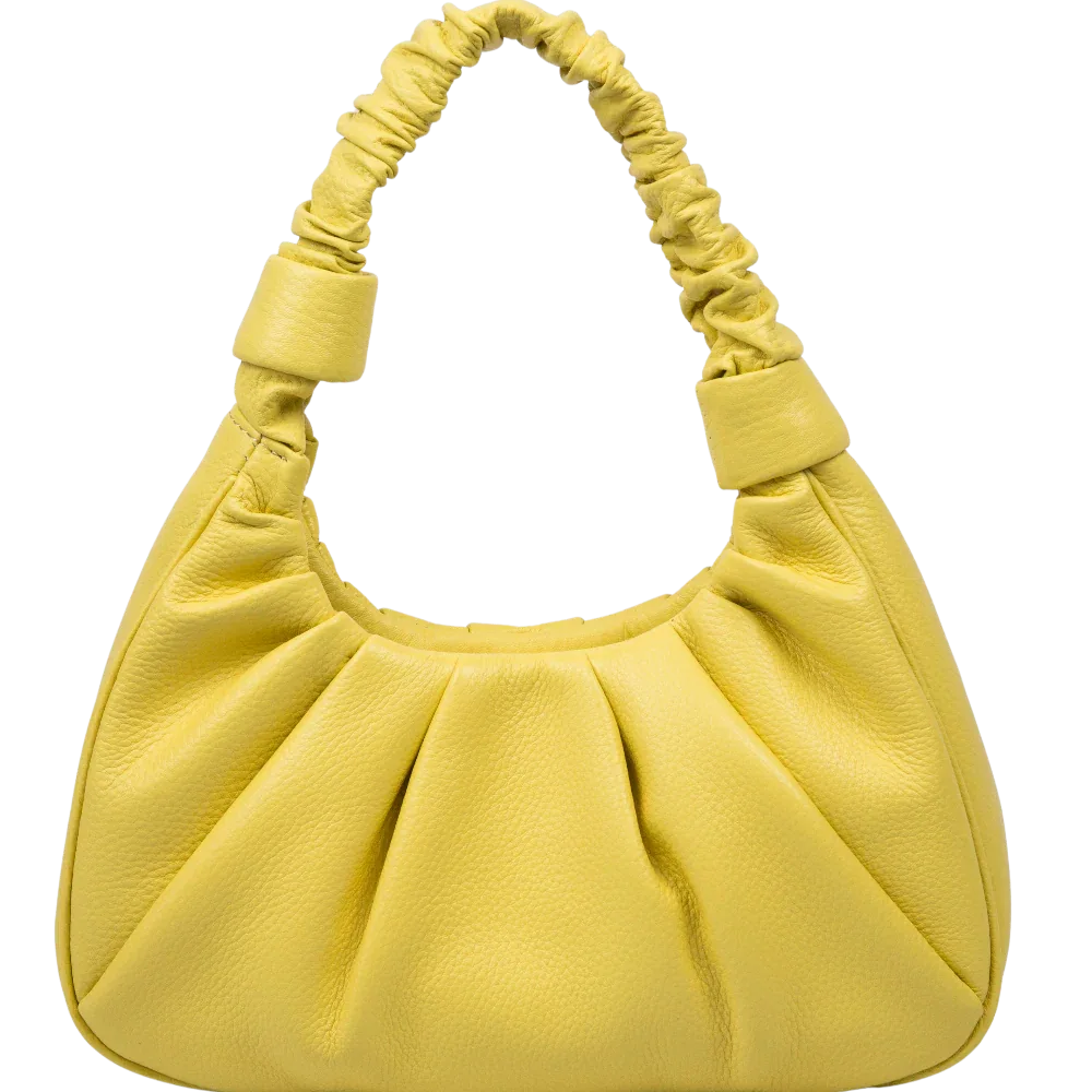 Full-Grain Leather Hobo Bag for Women – Sophia Soft Pebbled Shoulder Bag