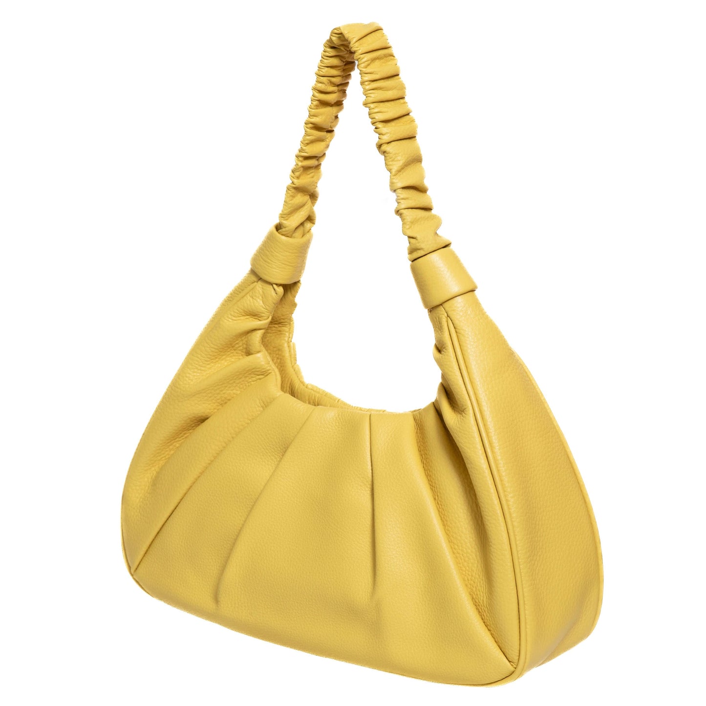 Full-Grain Leather Hobo Bag for Women – Sophia Soft Pebbled Shoulder Bag