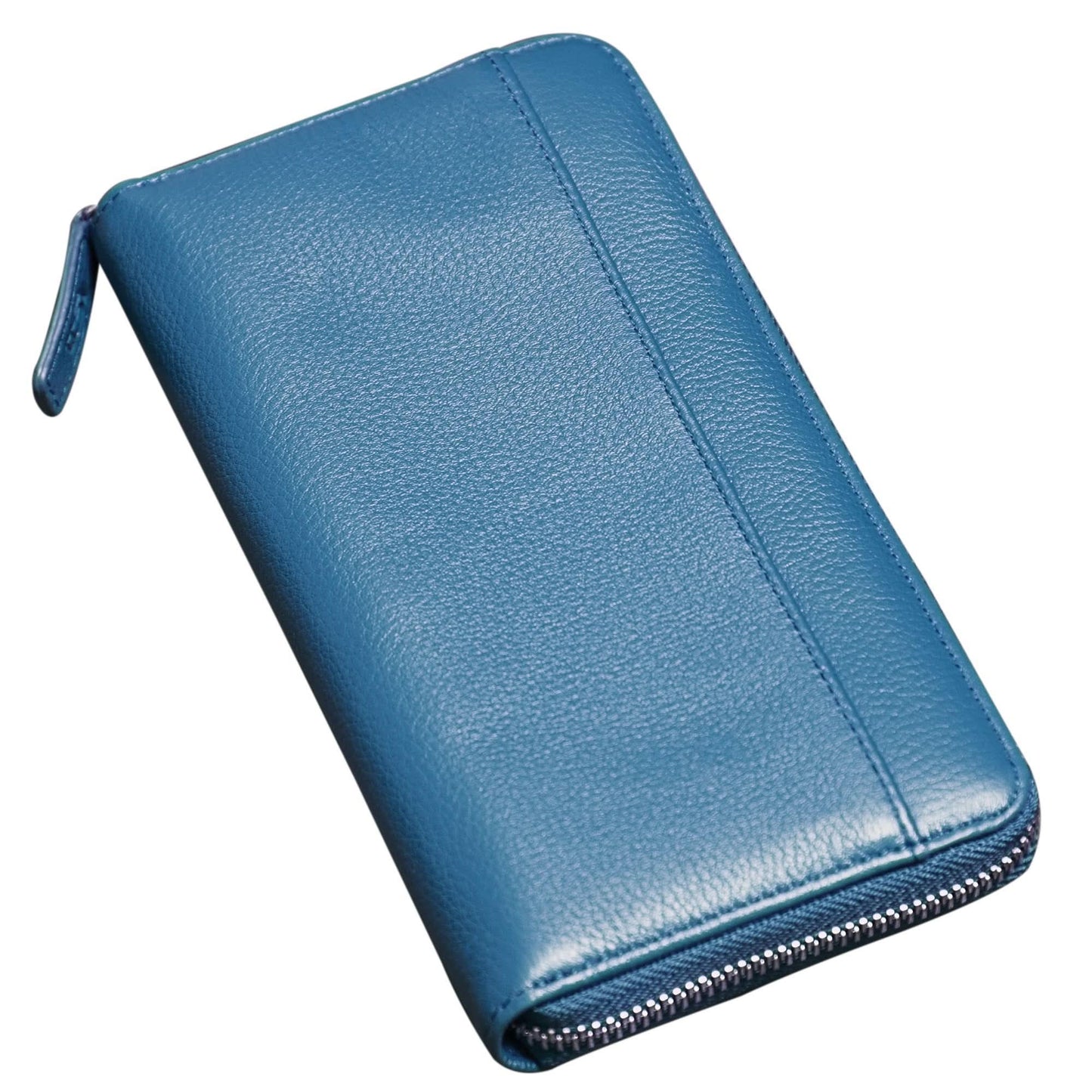 Full-Grain Leather Zip-Around Wallet for Women – Sophia Travel & Everyday Wallet