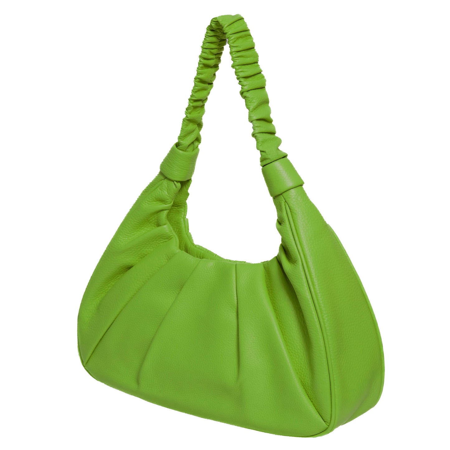 Full-Grain Leather Hobo Bag for Women – Sophia Soft Pebbled Shoulder Bag