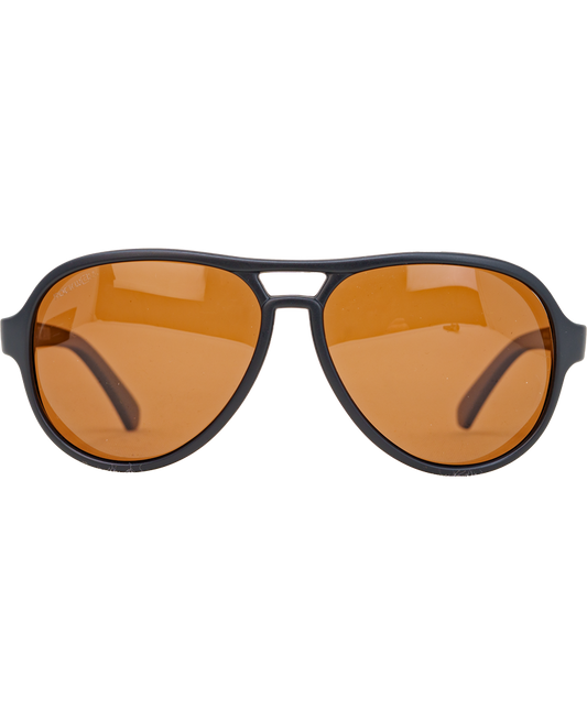 Casino (Black/Brown Polarized Lens) / TR90 Swiss Nylon Memory Frame / Crafted in Italy / Durable Feather-Weight