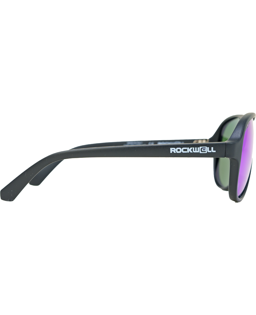 Casino (Black/Green Mirror Polarized Lens) / TR90 Swiss Nylon Memory Frame / Crafted in Italy