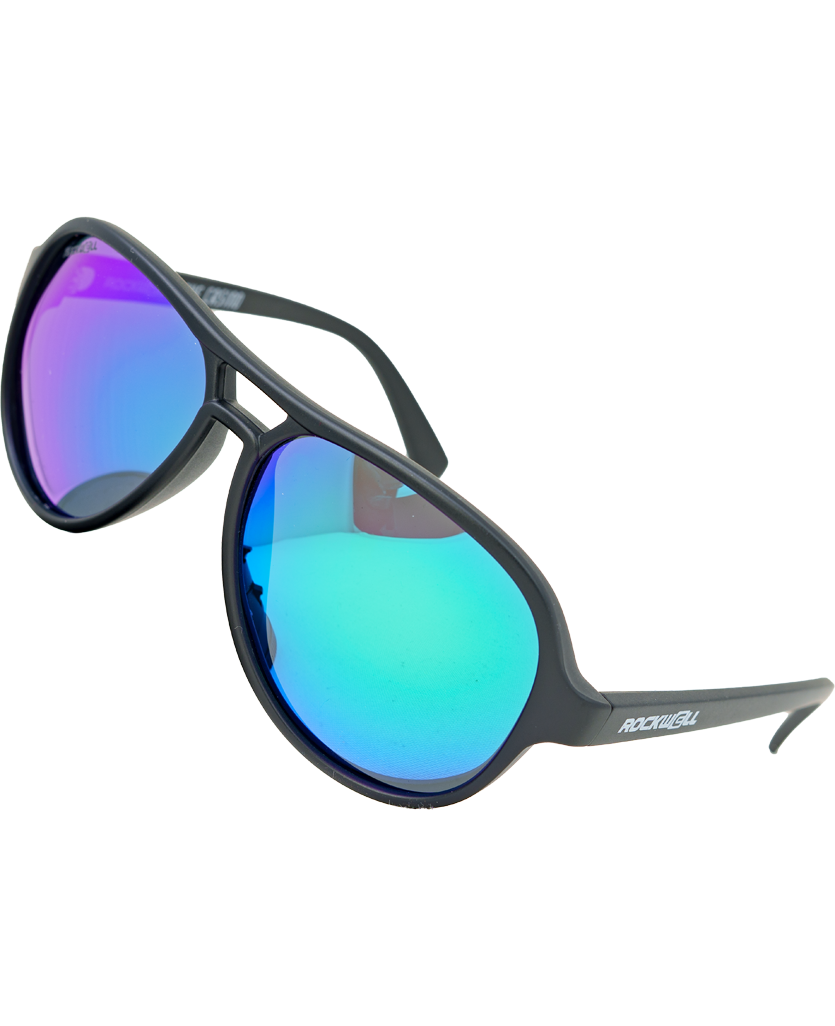 Casino (Black/Green Mirror Polarized Lens) / TR90 Swiss Nylon Memory Frame / Crafted in Italy