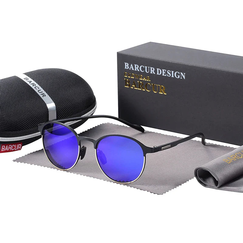 BARCUR Trendy Sunglasses Women’s Polarized Round Frame – Timeless Fashionable Sun Glasses for Driving Casual Wear – UV400 Protection Anti-Reflective Lenses