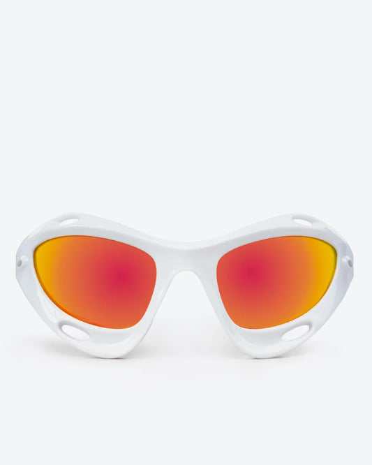 Vortex - Gold Mirrored Lenses, White Frame