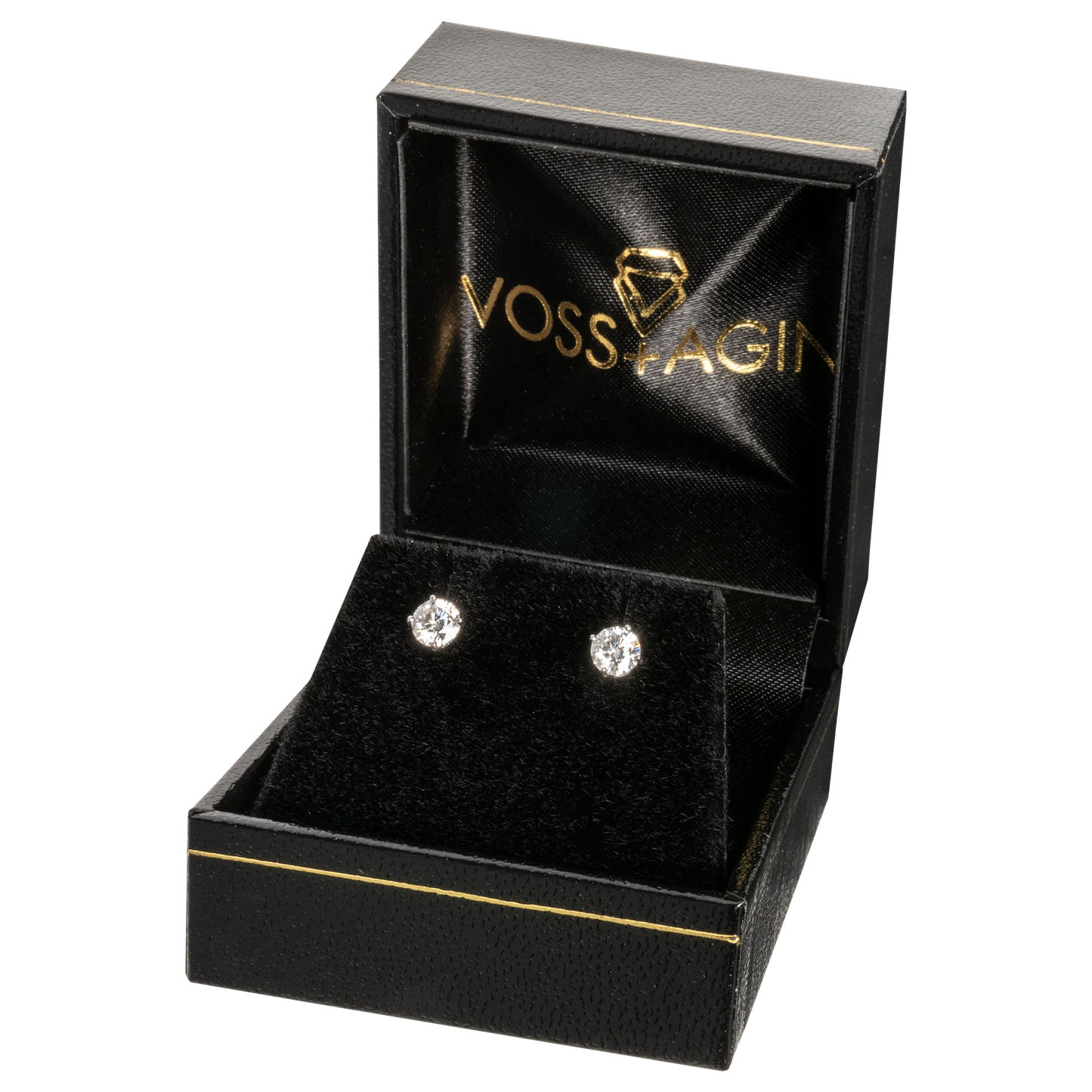1.00 CTW Round Lab-Grown Diamond Stud Earrings in 14K White or Yellow Gold | G/VS-Clarity
