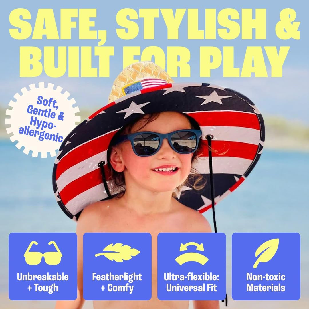 Polarized Toddler Sunglasses for Boys & Girls - Unbreakable/Tough - UV 400 Protection / Non-Toxic