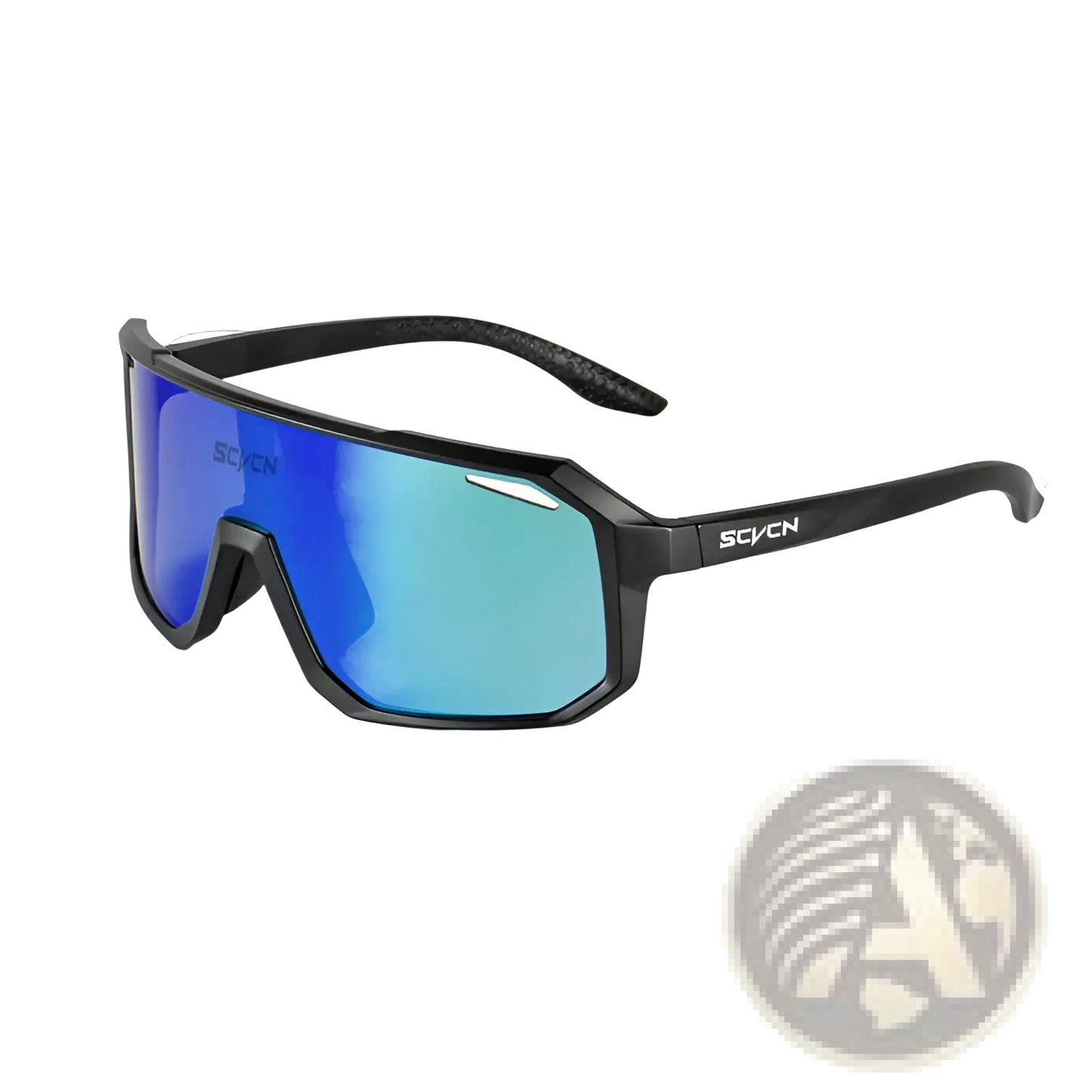 Aerodynamic Uv400 Sport Cycling Sunglasses with Mirrored Lenses
