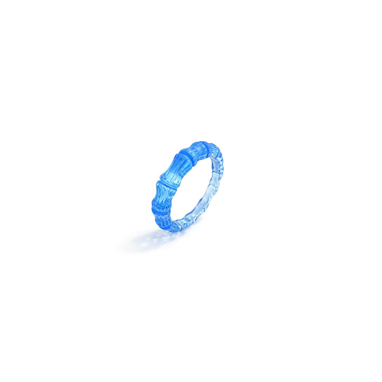 Bamboo Lucite Rings Set of 5