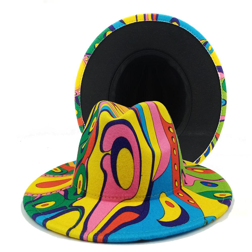 Beautiful Two Tone Luxury Fedora Hat / Men's and Women's Hat /  Unique Retro Design / 56-58CM