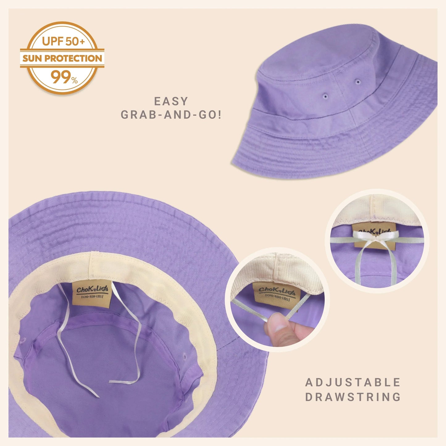 Classic Cotton Bucket Hat for Summer – Lightweight Cotton Sun Hat