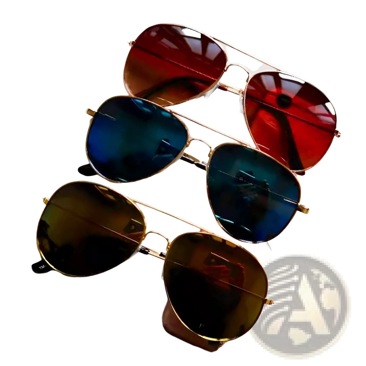 Classic Gold Rimmed Aviator Uv Protection Sunglasses