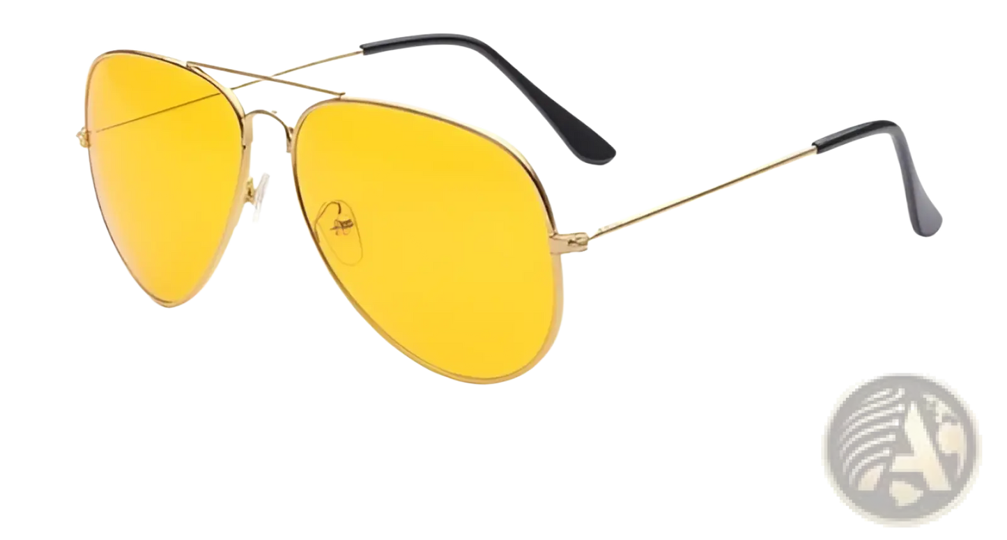 Classic Unisex Metal Aviator Sunglasses with Uv Protection