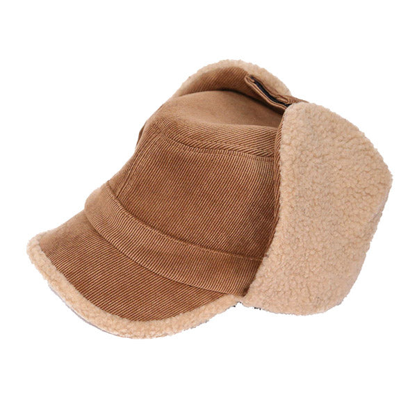 Corduroy Aviator Sherpa Lining Cap