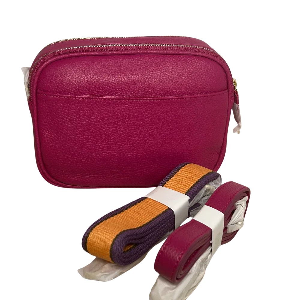 Sophia Double Zipper Leather Crossbody