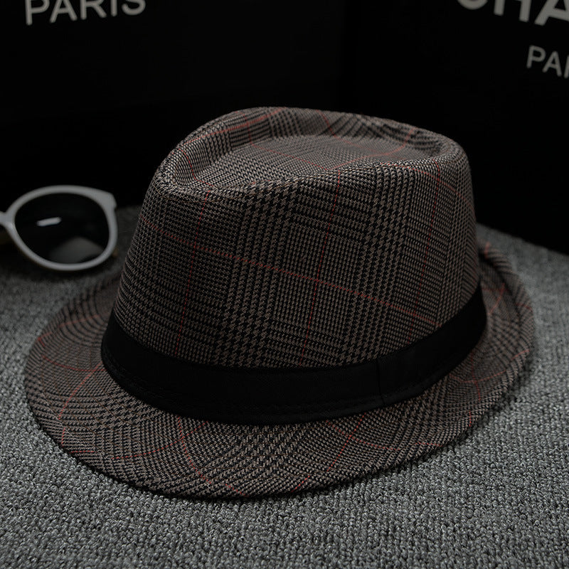 British Houndstooth / European And American Sun Hats For Men / Size: (About 58cm)