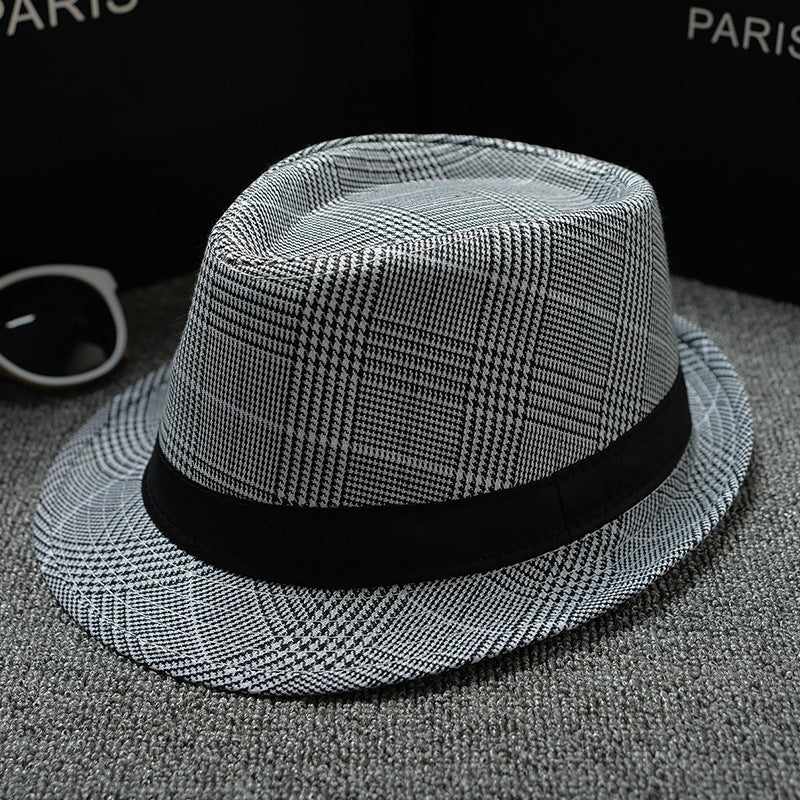 British Houndstooth / European And American Sun Hats For Men / Size: (About 58cm)