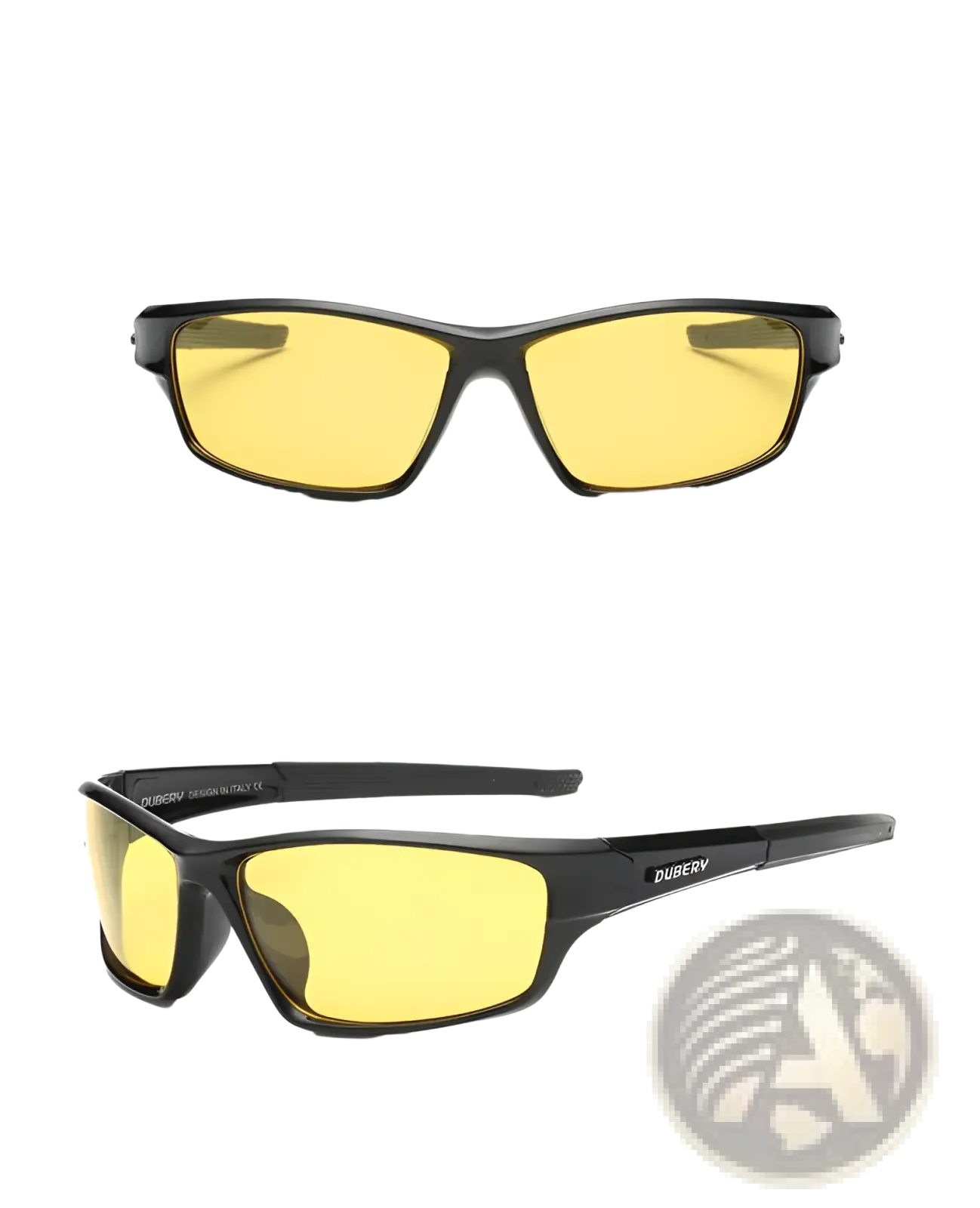 Dubery Retro Polarized Sport Sunglasses with Clear Frames