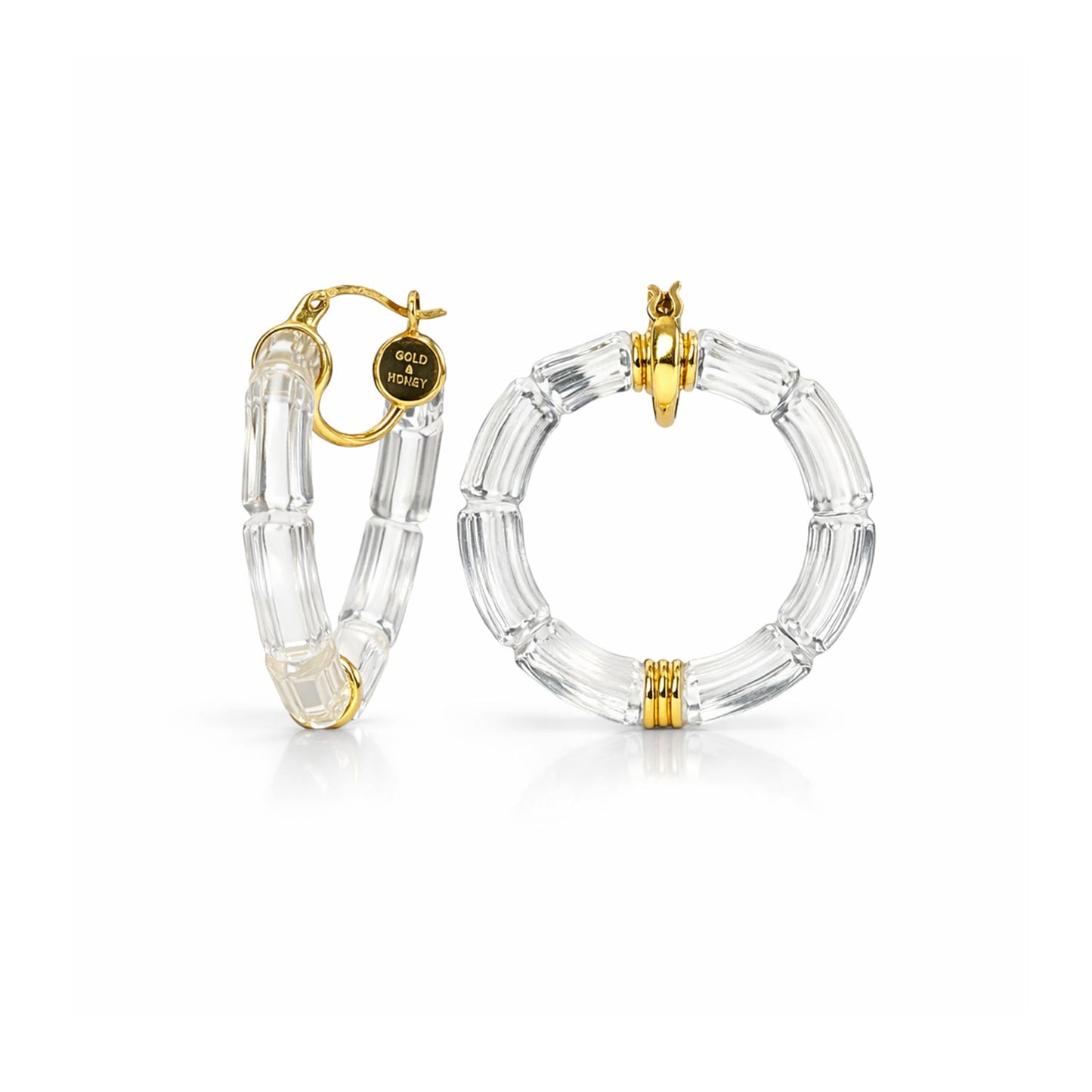 Gala Bamboo Lucite Earrings