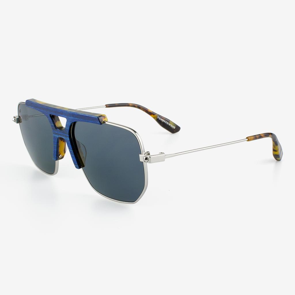 Hudson - Metal & Wood Sunglasses / Polarized / Handcrafted / Anti-reflective Coating