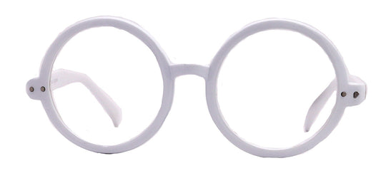 Zelda, (Reading Glasses) (Premium) Big True Round vintage (LWhite) X Large Eye, Oversize,  NY Fifth Avenue