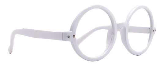 Zelda, (Reading Glasses) (Premium) Big True Round vintage (LWhite) X Large Eye, Oversize,  NY Fifth Avenue