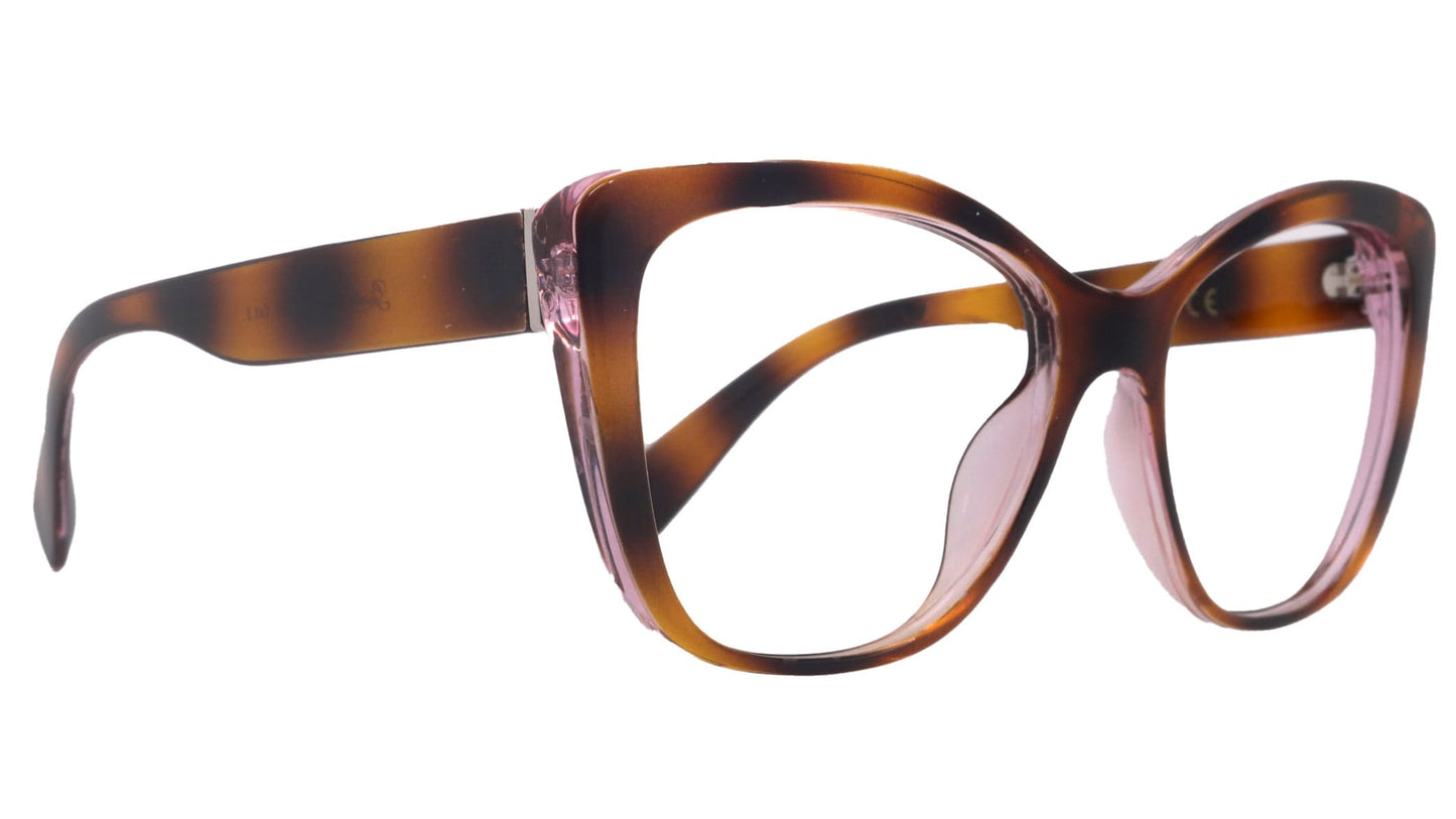 Avery, Tortoiseshell  Large Oversized Reading Glasses, Women Readers, High End Reading Magnifying eyeglasses,  Big Cat Eye optical Frames