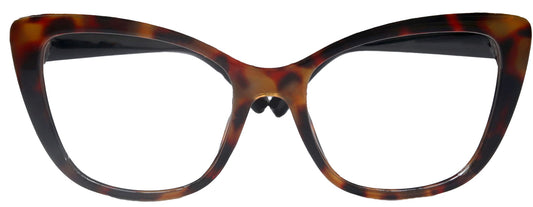 Parisian Fashion High End Line Bifocal OR Non-Bifocal Black W brown Tortoiseshell  Reading Glasses Cat-Eye Chic, Inspired by NY Fifth Avenue