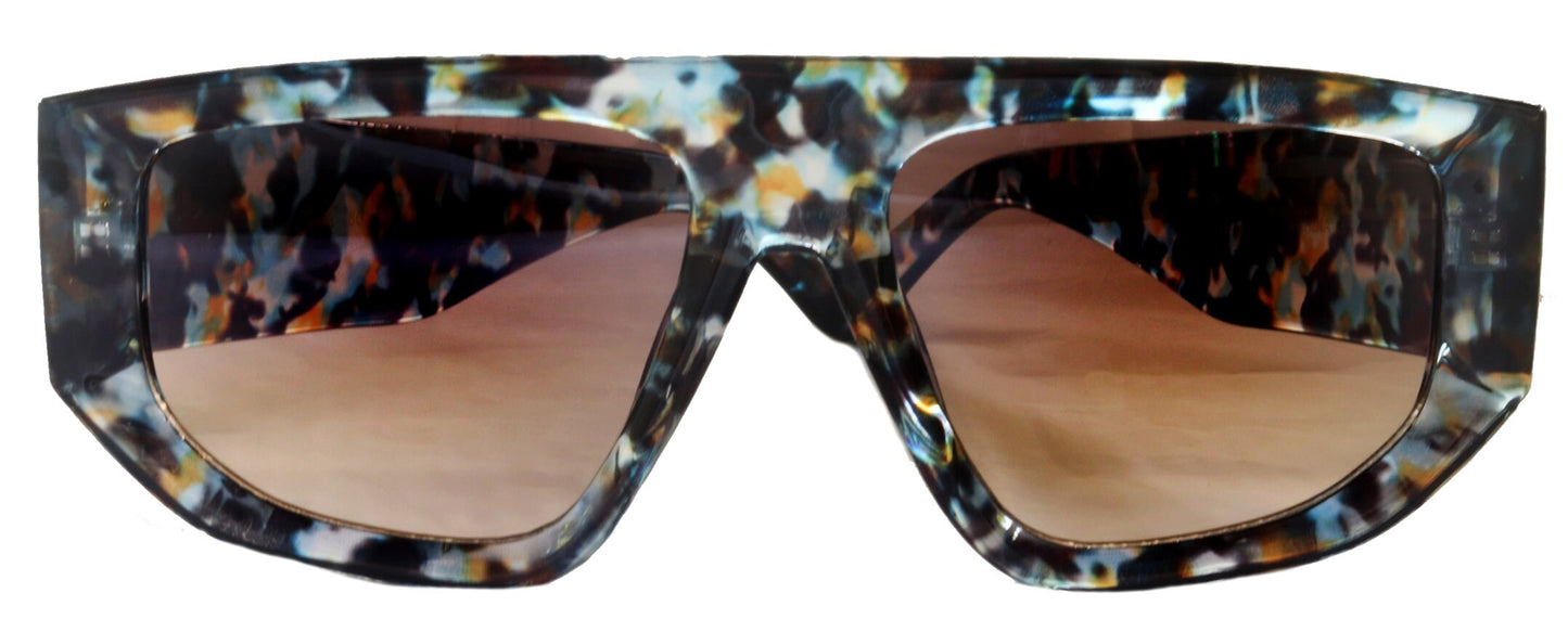 Goliath, High-End Line Bifocal (Clear On Top) Sun Readers for Women OR Non-Bifocal Readers Sunglasses (Blue Camo) NY Fifth Avenue