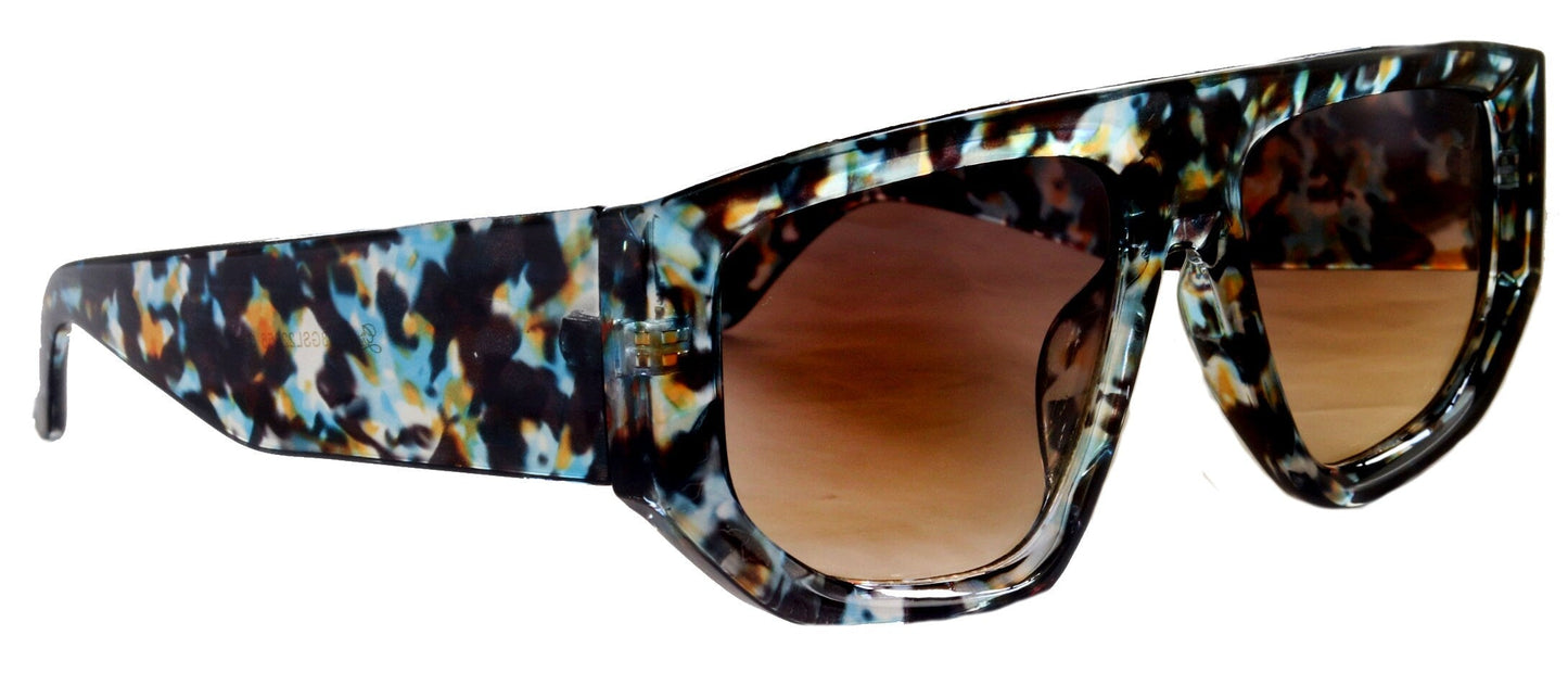 Goliath, High-End Line Bifocal (Clear On Top) Sun Readers for Women OR Non-Bifocal Readers Sunglasses (Blue Camo) NY Fifth Avenue