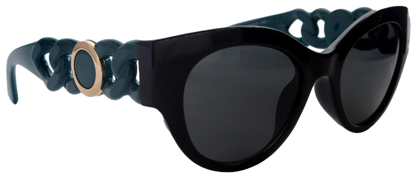 Athena's, High-End Line Bifocal (Clear On Top) Sun Readers for Women OR Non-Bifocal Readers Sunglasses (Black Dark Green) NY Fifth Avenue
