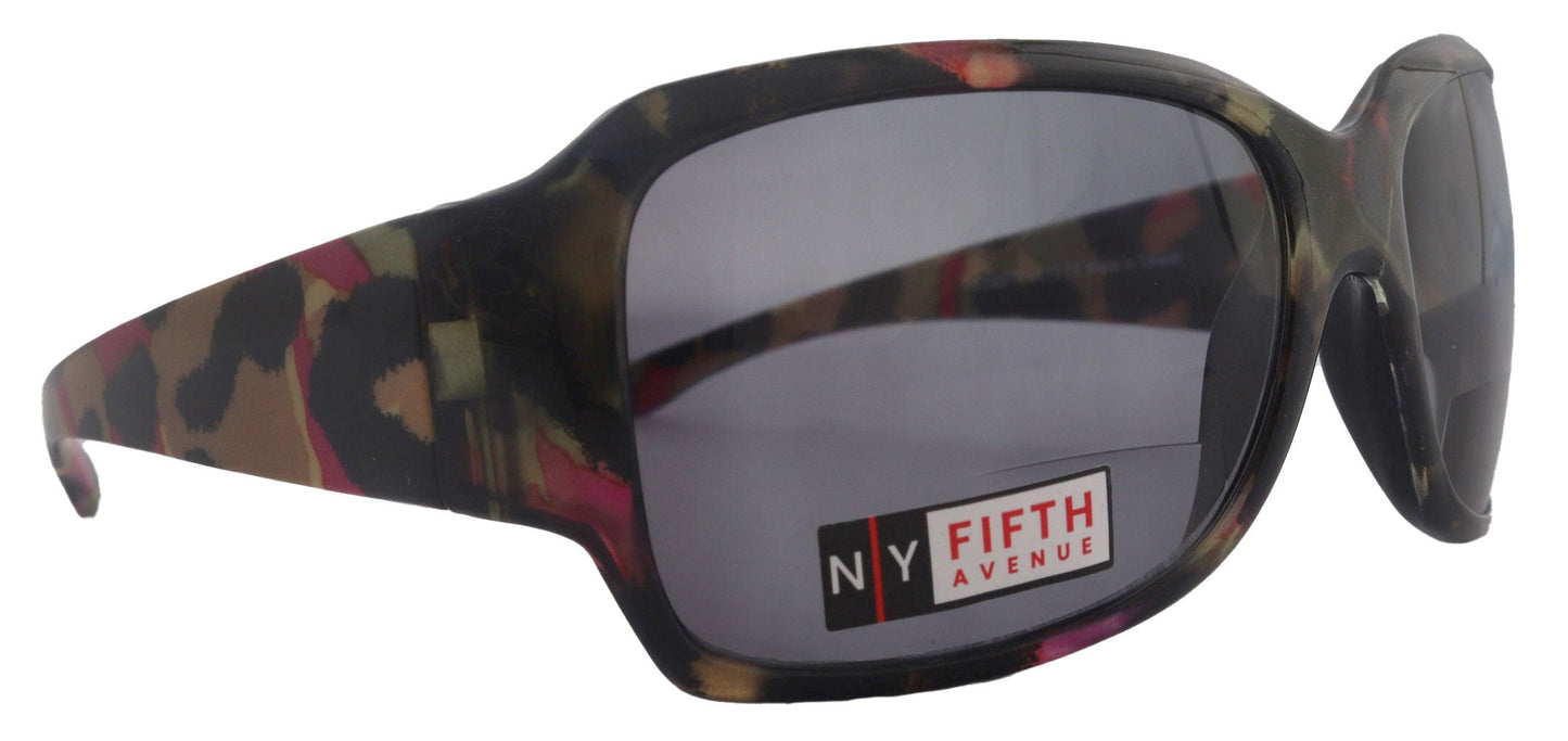 Lourdes, High-End Line Bifocal (Clear On Top) Sun Readers for Women  Readers Sunglasses ( Green with black n Yellow) NY Fifth Avenue