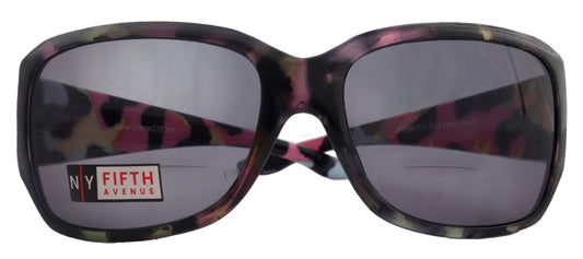 Lourdes, High-End Line Bifocal (Clear On Top) Sun Readers for Women  Readers Sunglasses (Pink, Blue with black) NY Fifth Avenue