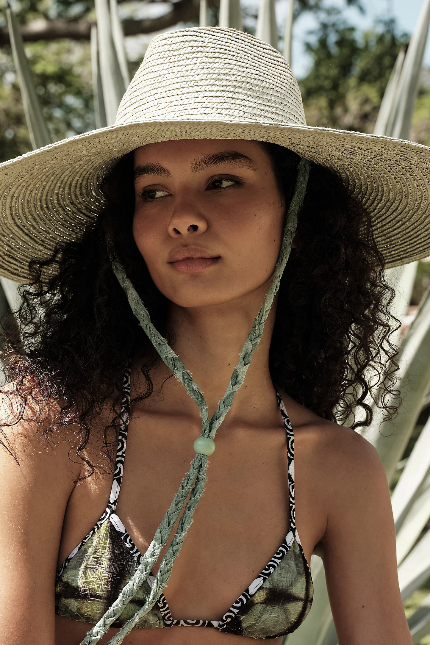 Brie Wide Brim Wheat Straw Rancher in Sage
