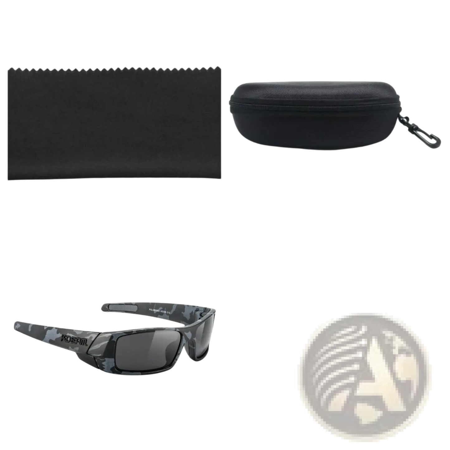 Koda Sport Polarized Square Mirror Lens Sunglasses