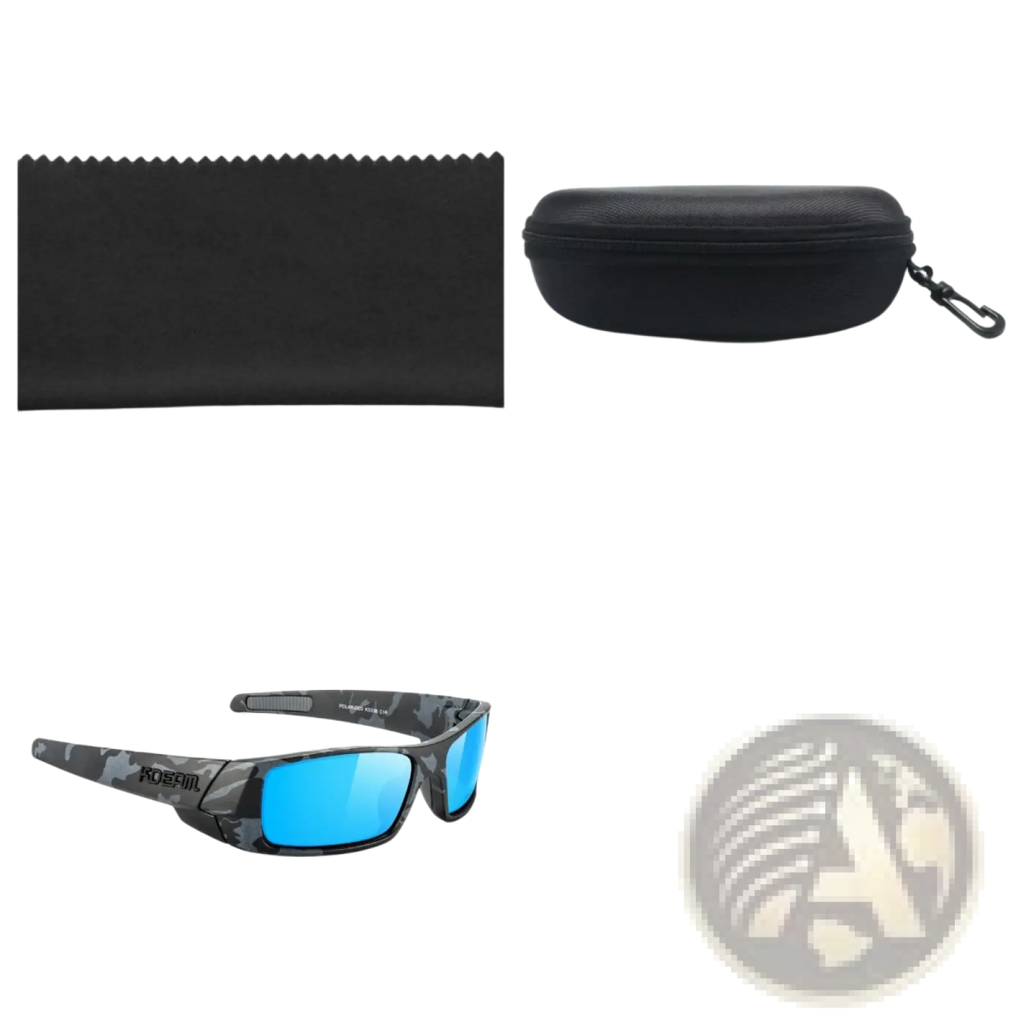 Koda Sport Polarized Square Mirror Lens Sunglasses