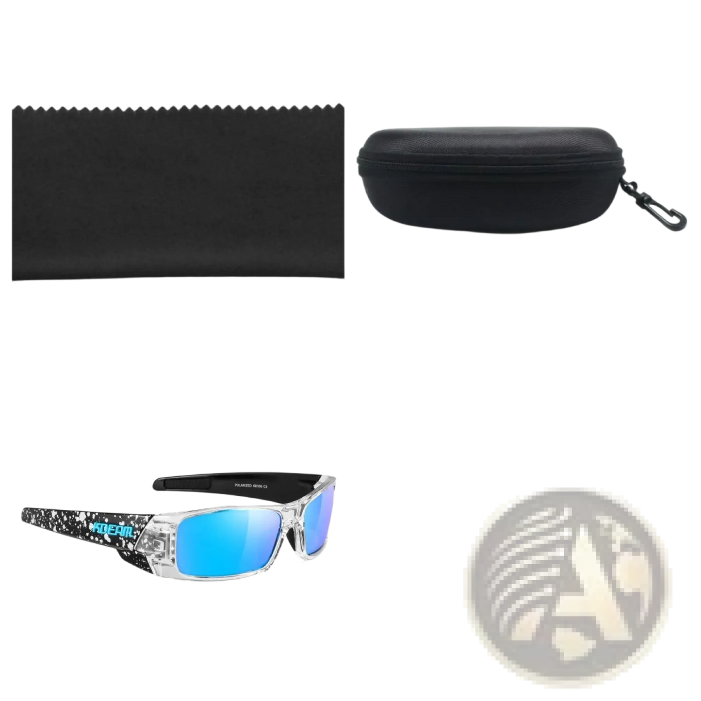 Koda Sport Polarized Square Mirror Lens Sunglasses
